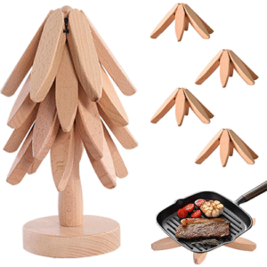 Wooden Tree Trivet Set